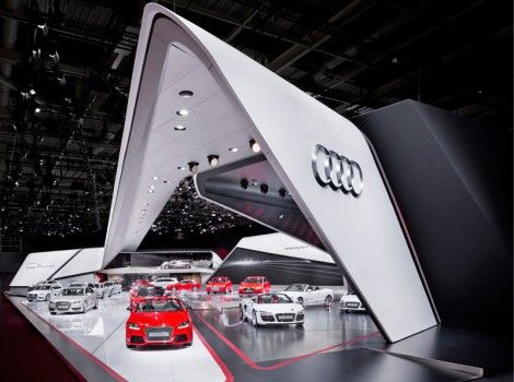 奧迪汽車展覽，車展，汽車展臺